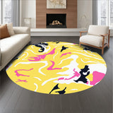 Elegant Swirling Marble Abstract Watercolor Splash Luxury(Yellow)