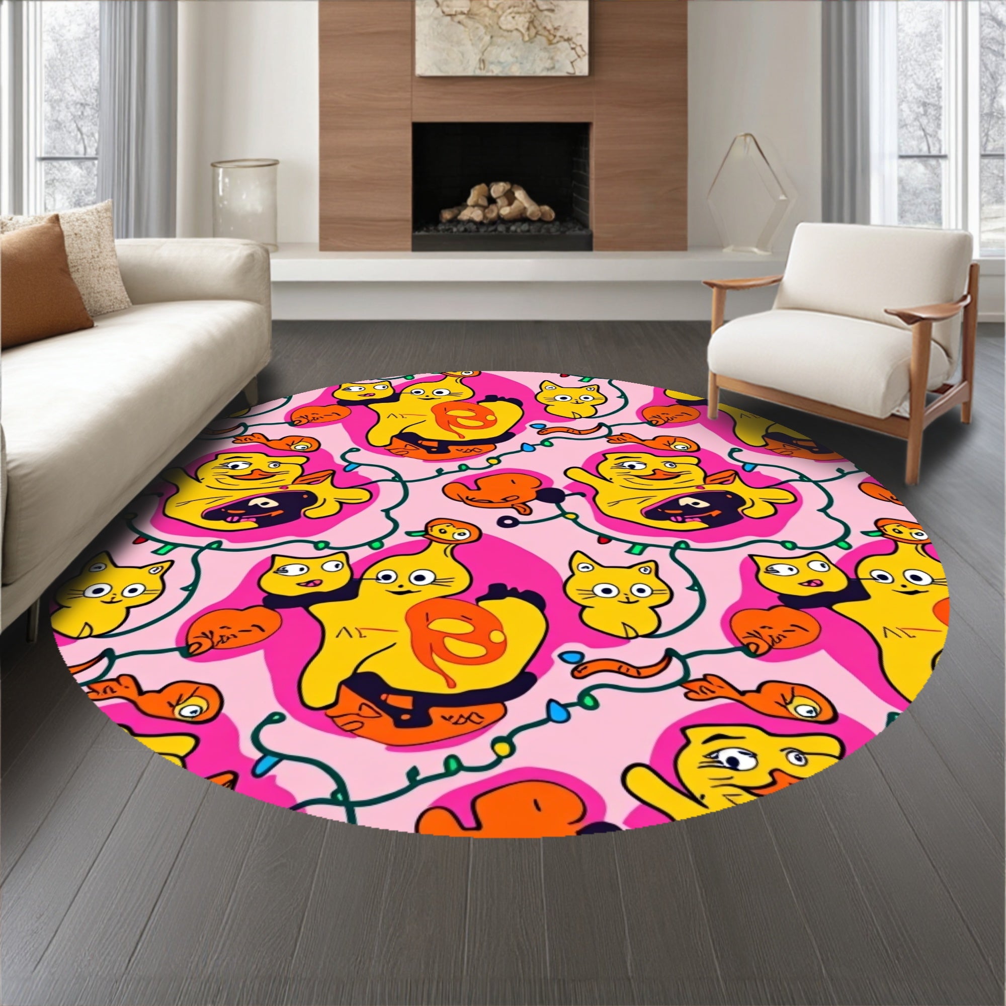 Illuminated Feline Feast Display(Pink)