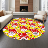 Winter Holiday Doormat Featuring Dancing Snowmen and Crystal Ice(Yellow)