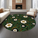 Wild Safari Bloom with Lush Leaf Forms and Exotic Floral Overlays (Green)