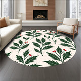 Joyful Elegant Holly Berry Vine Textile Treasure(Green)