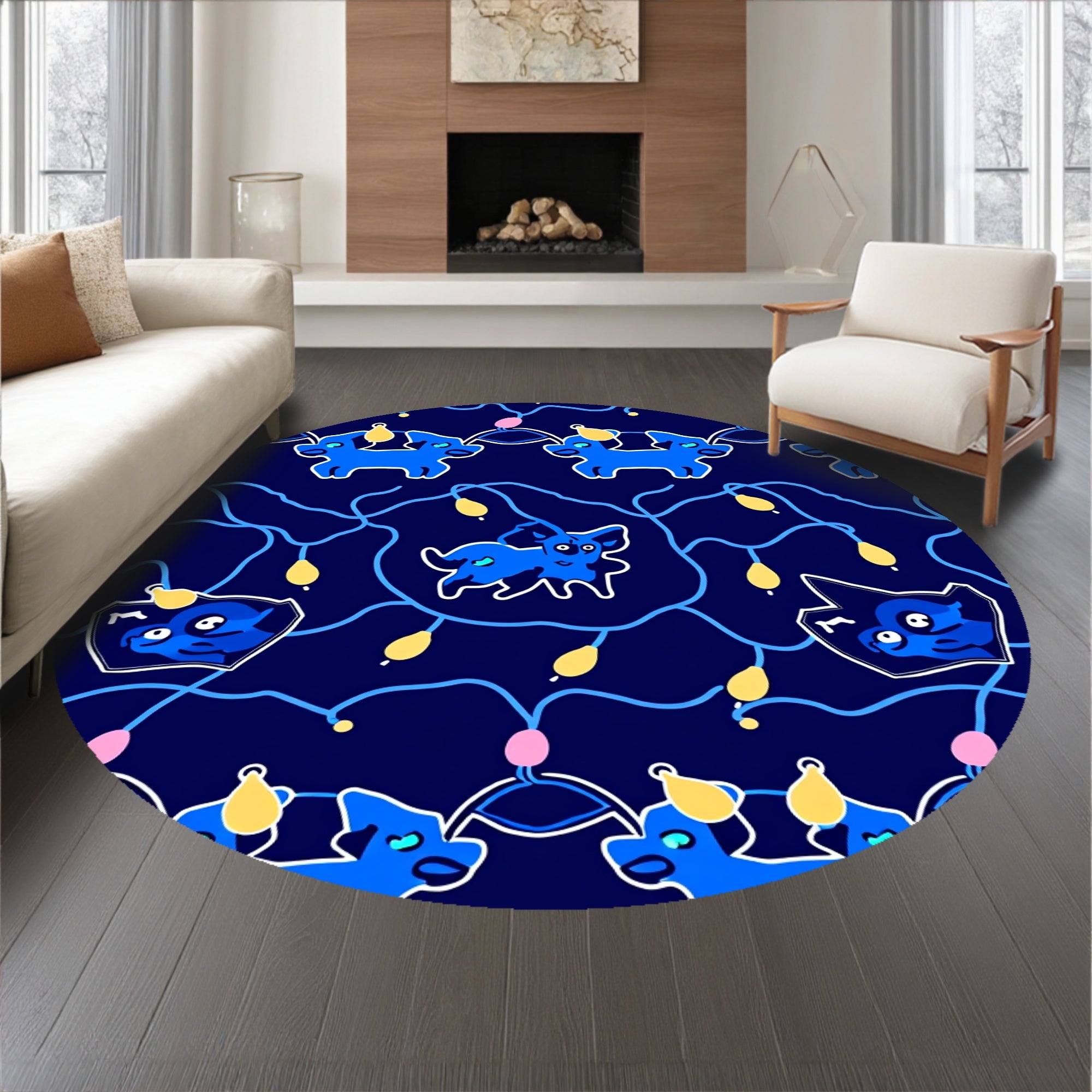 Twinkling Animal Gag Eccentric Seasonal Embellishment Fun Art(Blue)