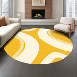 Abstract Wave Motif with Interlocking Chevron and Brushstroke Accents(Yellow)