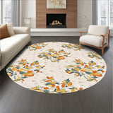 Heirloom Inspired Artistic Blooms Across Weathered Background(Orange)