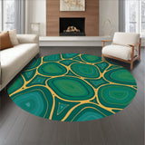 Elegant Liquid Jade Abstract Swirl Contemporary Artistic(Green)