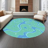 Dreamy Night Sky Featuring Interlocking Constellation Motifs (Green)