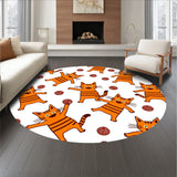 Charming Tabby Parade Whimsical Decorative Artwork(Orange)