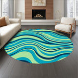 Abstract Ocean Current Ripples with Fluid Water Movement (Blue)