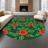 Festive Holly Leaf with Berries Decorative Accent(Green)
