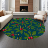 Festive Holly Vine with Rubber Backing(Teal)