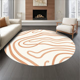 Modern Abstract Waves Minimalist Contemporary Artistic(Beige)