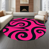 Luxurious Midnight Swirl Abstract Modern (Pink)
