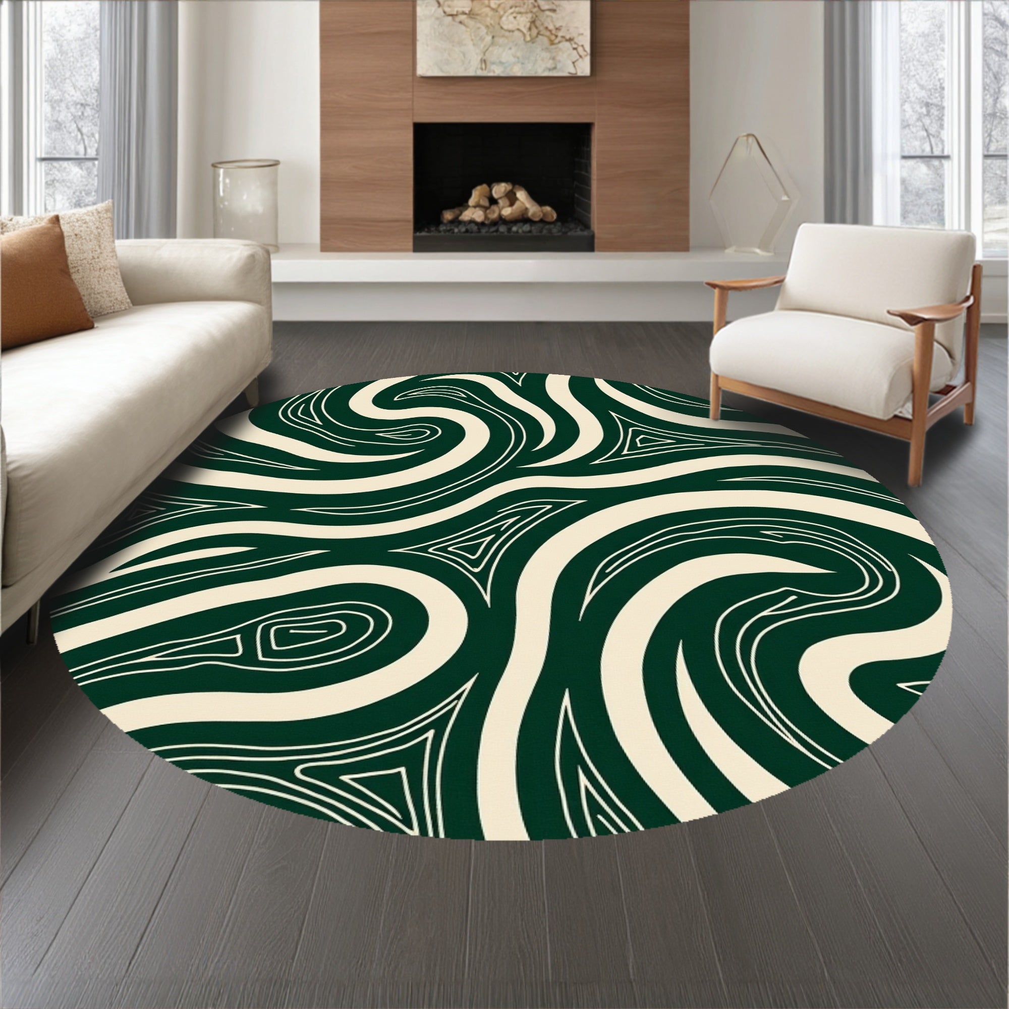 Swirling Stone Artistic Modern (Green) - ODIKA