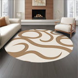 Artistic Pebble Mosaic Marbled Textural Wave(Brown)