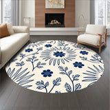 Botanical Garden Artistic Blossoms Contemporary Decorative Motif(Beige)