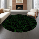 Botanical Vine Tracery with Nature Inspired Leaf(Black)