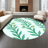 Botanical Vine Trellis Floor with Climbing Ivy Motifs(Green)
