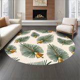 Pine Branch Doormat with Golden Bell Ornament Accents(Ivory)