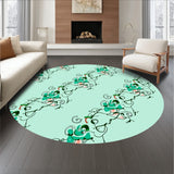 Vintage Botanical Scroll Cascade (Green) - ODIKA