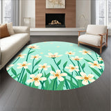 Blooming Meadow Artistic Verdant Design Featuring Natural Motifs(Green)