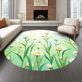 Ethereal Watercolor Botanical Meadow Stain Resistant(Green)