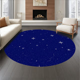 Celestial Night Sky Twinkling Constellation Decorative Floor (Blue)