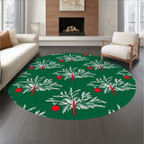 Festive Evergreen Holiday With Decorated Fir Motif(Green)