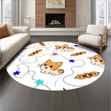 Glowing Gourmet Feline Tapestry With Sparkling Celebration Bulbs(Orange)