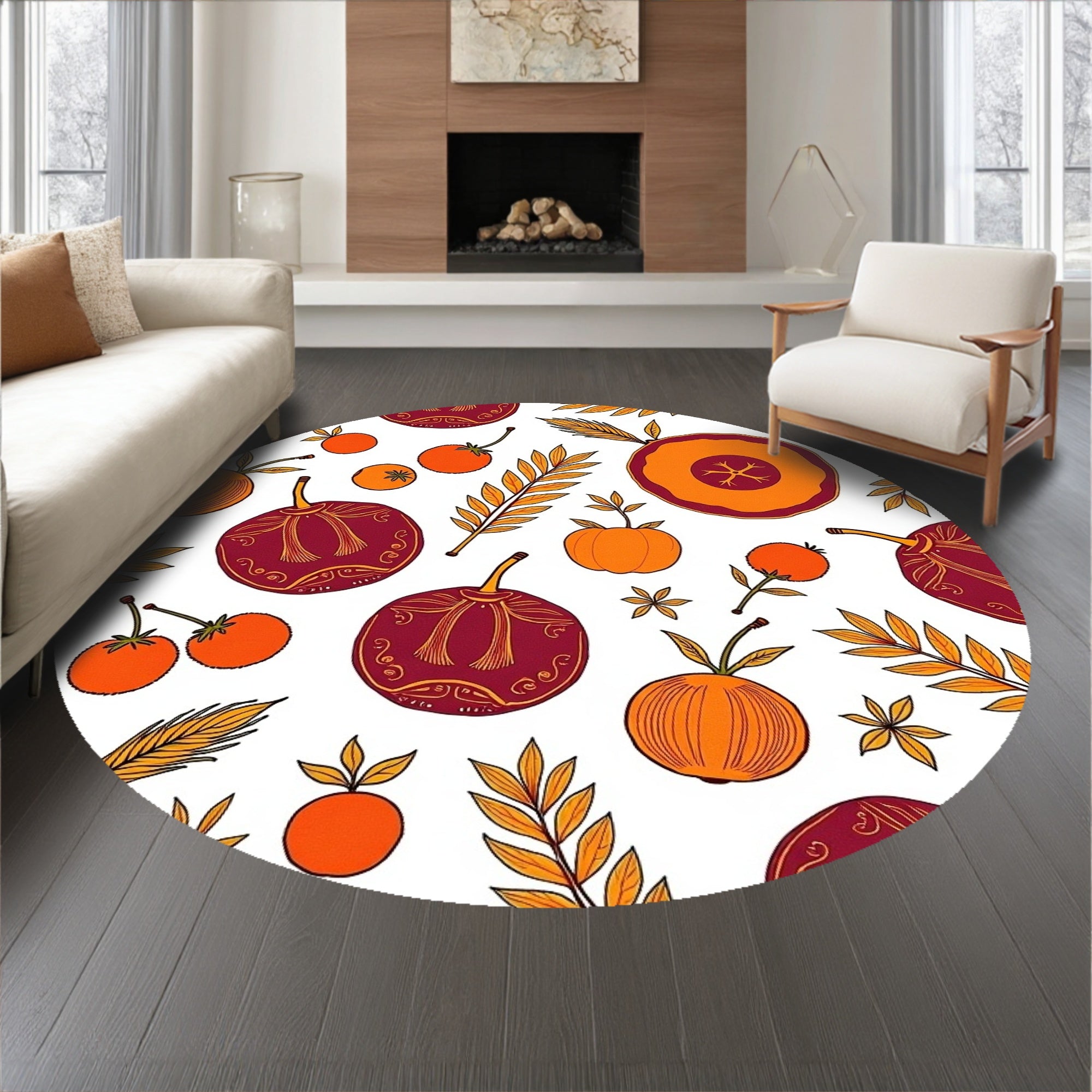 Welcome Fall Cornucopia with Abundance Harvest Celebration(Orange)