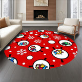 Holiday Snowball Fight Scene Festive with Playful Characters(Red)