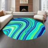 Maritime Breeze Undulating Current Artistic Flow Vibrant(Blue)