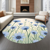 Meadow Garden Watercolor Illustration(Blue)