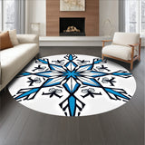 Crystalline Medallion Decorative Floor Accent(Blue)