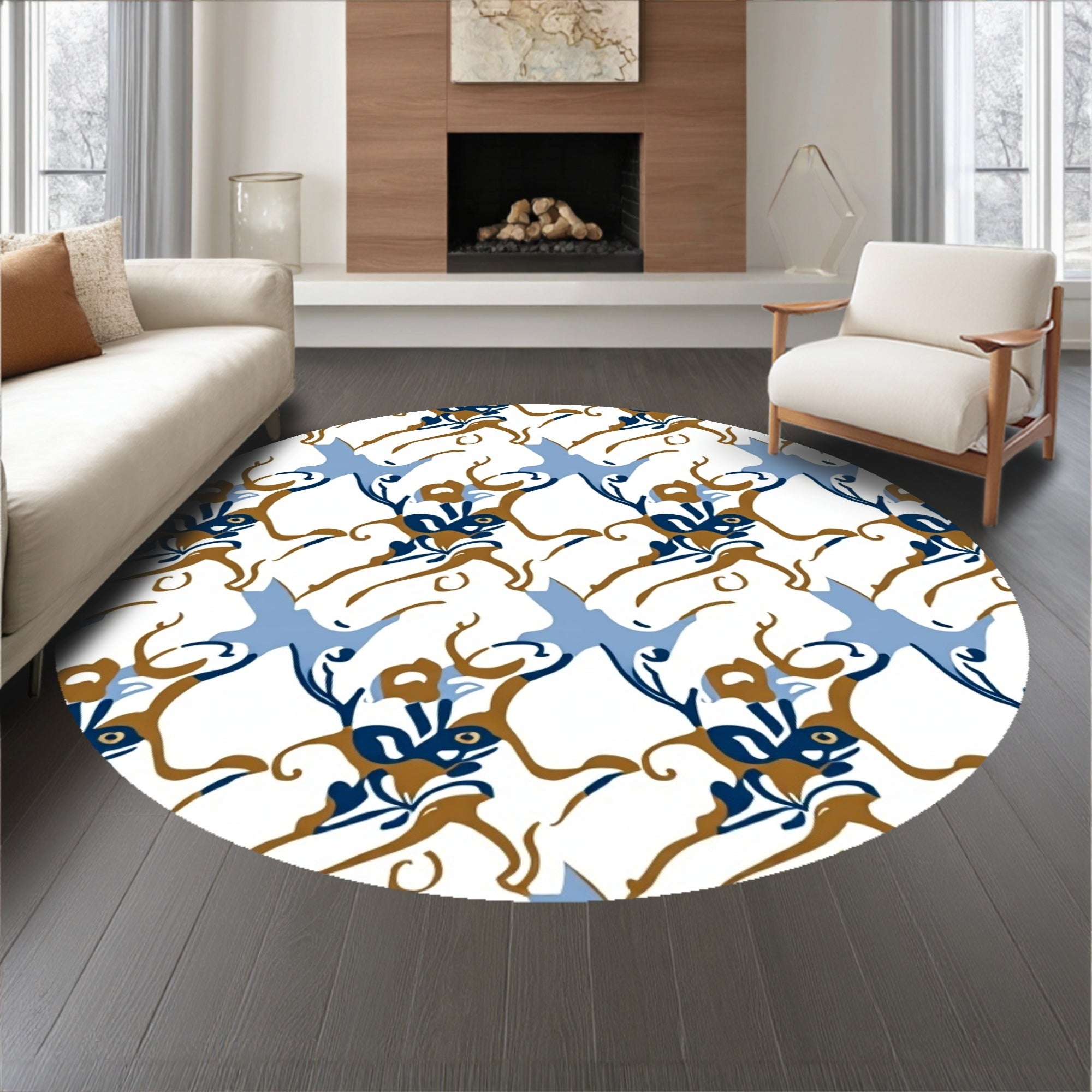 Marble Swirl with Gold Vein Accents Art(White)
