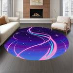 Dreamy Astral Landscape Throw showcasing Meteor Shower Trails (Purple) - ODIKA