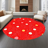 Playful Dot with Scattered Polka and Abstract Confetti(Red)