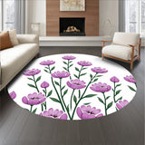 Cottage Garden Wildflower Pathway with Pressed Bloom Details(Purple)