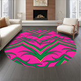 Abstract With Layered Interlocking Zigzag And Gold Details (Pink) - ODIKA