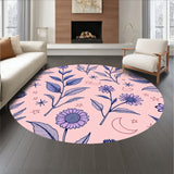 Celestial Wildflower Garden with Mushrooms and Starry Night Motifs(Pink)