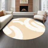 Abstract Brushstroke Modern Contemporary Artistic Motif (Beige)