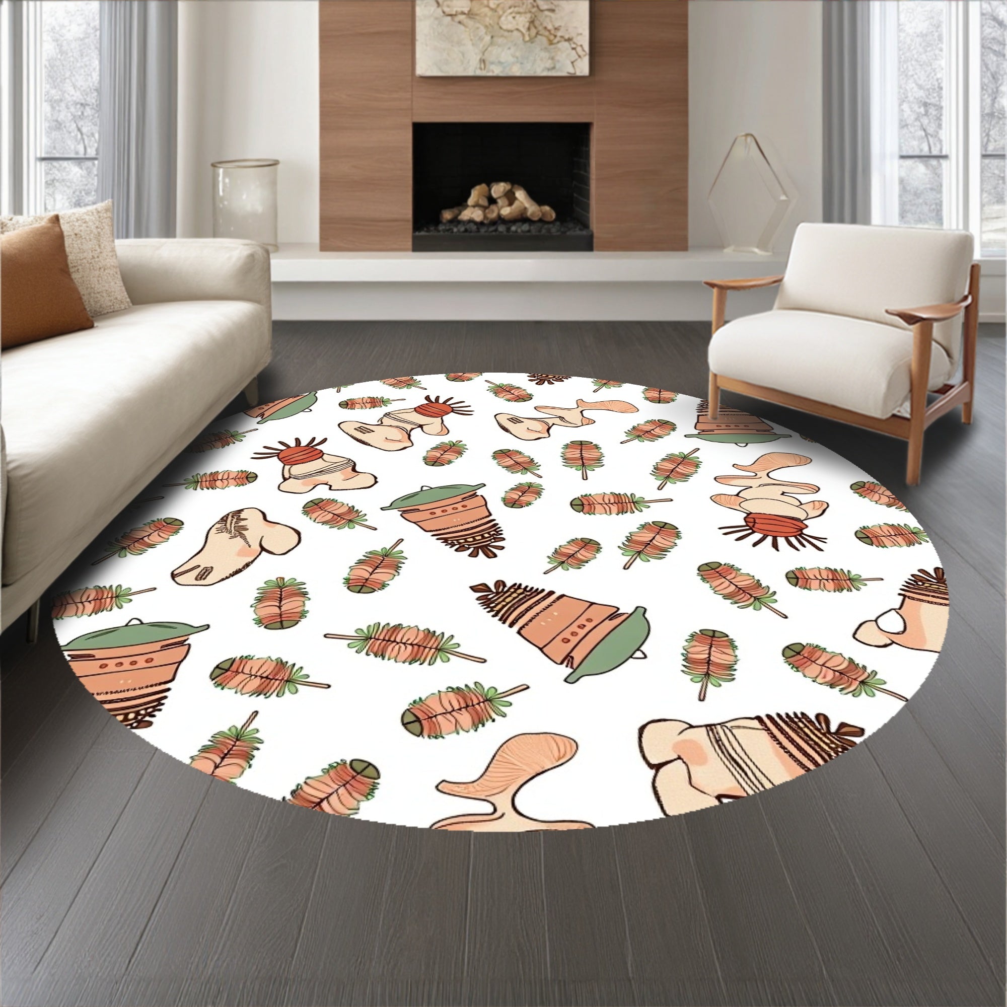 Heritage Pine Cone with Rustic Woodland Theme(Beige)