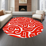 Holiday Scene Decorative with Swirling Snow Storm Design(Red)