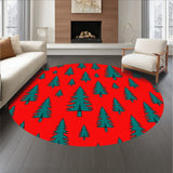 Joyful Evergreen Forest Winter Celebration Pathway Accent(Red)