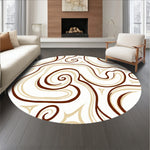 Swirled Marble Abstract Waves Contemporary Decorative Accent (Brown) - ODIKA