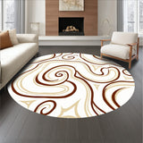 Swirled Marble Abstract Waves Contemporary Decorative Accent (Brown) - ODIKA