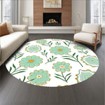 Intricate Botanical Scrollwork with Stylized Floral Accents (Green) - ODIKA