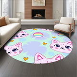 Adorable Kitten Portrait with Motifs(Pink)