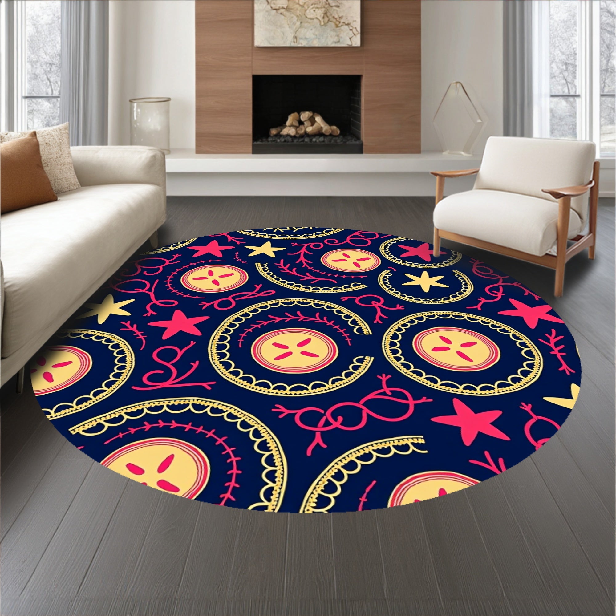 Vintage Maritime Medley with Starfish Sand Dollars and Festive(Blue)