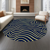Waves Interlocking Spiral Decorative (Blue)