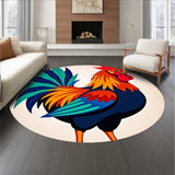 Farmyard Cockerel Half Moon Welcome Entrance Decorative(Red)